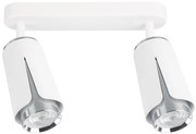 Bodové svietidlo Flower, 2x biele/chrómové kovové tienidlo, w
