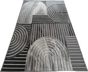 HU Sivý geometrický obdĺžnikový koberec NEW IDEA 90141-0433 Rozmer: 120x170 cm