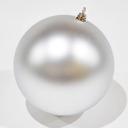 DECOLED Vánoční ozdoba - plastová koule 1 ks, prům. 30 cm, stříbrná, matná, interiér