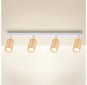 Brilagi - Bodové svietidlo SELE 4xGU10/30W/230V biela/dekor duba