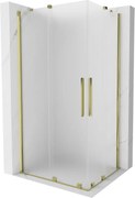 Mexen Velar Duo posuvná sprchová kabína 100 x 90 cm, matné sklo, zlatá - 871-100-090-32-50