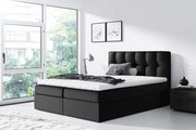 Manželská posteľ Boxspring Maddox (200x200) (ekokoža Soft 011 (čierna))