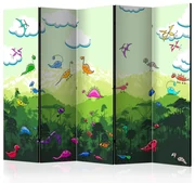 Artgeist Paraván - Colorful Dinosaurs II [Room Dividers]