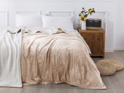 XPOSE® Detská mikroplyšová deka Exclusive s baránkom - biela káva 130x180 cm