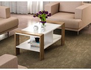Konferenčný stolík ERICA 42x90 cm biela/hnedá