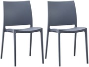 2x Stolička Meton - Sivá