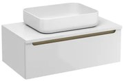 Kúpeľňová skrinka pod umývadlo Naturel Stilla 80x30x45 cm biela STILLAD08005DBI