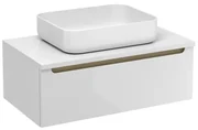 Kúpeľňová skrinka pod umývadlo Naturel Stilla 80x30x45 cm biela STILLAD08005DBI