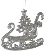 VIANOČNÁ DEKORÁCIA SK SADA 6KS 12X10 CM STRIEBORNÁ