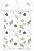 Herding Detské flanelové obliečky do postieľky Vesmír, 100 x 135 cm, 40 x 60 cm
