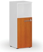Kombinovaná kancelárska skriňa PRIMO WHITE, 400 x 420 x 1087 mm, biela/čerešňa