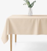 Goldea sviatočný hranatý teflónový obrus - šampaň s lesklými obdĺžnikmi 140 x 220 cm