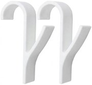 Súprava 2 háčikov na kúpeľňový radiátor SEZA, biele