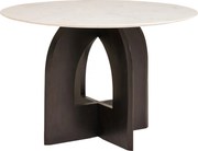XXXLutz JEDÁLENSKÝ STÔL, mangové drevo, biela, farba vlašského orecha, 120/76/120 cm Livetastic - Stoly - 000729001205