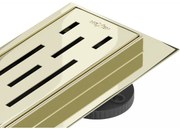 Mexen Flat M01 nerezový sprchový žľab  50 cm, zlatá, 1520050-15