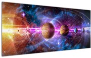 Obraz - Slnečná sústava (120x50 cm)