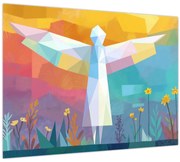 Sklenený obraz - Strážca kvetov (70x50 cm)