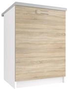 Kuchynská skrinka Belini spodná 60 cm dub sonoma s pracovnou doskou TOR SD60/0/WT/DS/0/F