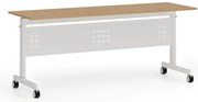Mobilný stôl PRIMO MOBI, 180x60 cm, biela podnož, buk