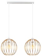 Luster na lanku MATT 2xE27/60W/230V biela/medená