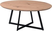 Oválny konferenčný stolík Yarra, čierny/dub artisan%
