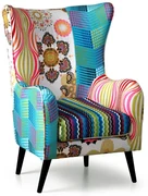 Patchwork kreslo FEEL, ušiak