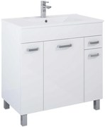 Kúpeľňová skrinka Uno Kyra 80 3D 1S white