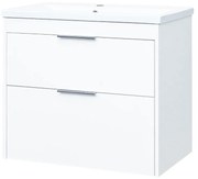 Mereo Mereo, Vigo, kúpeľňová skrinka s keramickým umývadlom 81 cm, biela, dub, MER-CN312