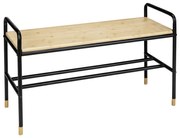Čierna/prírodná kovová polička s lavicou Loft - Wenko