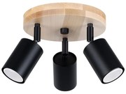 Sollux SL.1292 - Bodové svietidlo VERDO 3xGU10/10W/230V čierna