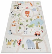 Koberec protišmykový BAMBINO 1165 Zoo, pre deti - béžový