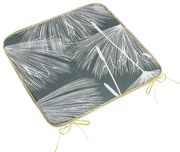 Bellatex Sedák Adéla hladký Páperie sivá, biela, 40 x 40 cm