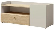 TV stolík  YUKI 12 Sivá béžová/Olejovaný dub