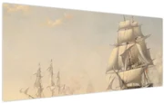 Obraz - Fitz Henry Lane, The United States Frigate President Engaging the British Squadron, reprodukcia (120x50 cm)