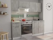 Kuchynský blok Irma, biela / sivý betón%