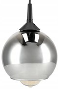 BERGE Sklenená LED stropná lampa, nastaviteľná, 3xE27 - dymová guľa