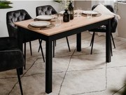 Rozkladací jedálenský stôl Coburg 137x80 cm, čierny/dub artisan%