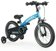 QPlay - Detský bicykel 14" MINIBY 3v1 modrá AG0759