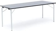 Skladací stôl NICKE, 1800x700x720 mm, linoleum - tmavošedá, strieborná