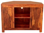 TV stolík rohový Kali 110x70x50 indický masív palisander Super natural