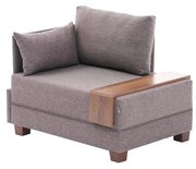 Rohové kreslo TULA, ľavé, hnedé