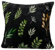 Mikroplyšová obliečka na vankúšik ZELNOIR 45x45 cm, čierny