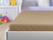 Jersey plachta do detskej postieľky béžové 70x140 cm