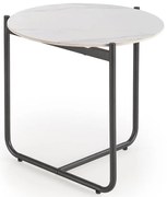 Konferenčný stolík Acuna S biela mramor/čierna