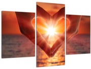 Obraz - Slnko v srdci (90x60 cm)