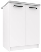 Kuchynská skrinka Belini spodná 60 cm biely mat s pracovnou doskou TOR SD2-60/0/WT/WT/0/B1
