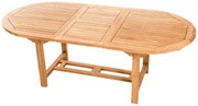 Deokork Záhradný oválný stôl SANTIAGO 160/210 x 100 cm (teak)