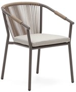 Béžová kovová záhradná stolička Xelida - Kave Home