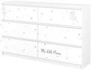 Detská komoda RUŽOVÁ BALETKA - 77x120x30 cm