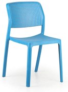 Plastová jedálenská stolička NELA, modrá